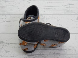 Hema kindersloffen grijs oker geel antraciet wasbeer maat 22-23