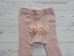 M&S maillot baby roze ruffles ruches kant maat 68