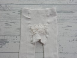 M&S maillot baby off-white wit ruffles ruches kant maat 68
