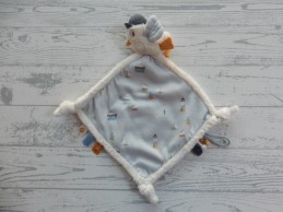 Little Dutch Tiamo knuffeldoek velours wit blauw Sailor Bay