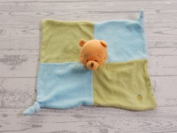 Decofun Baby Disney knuffeldoek badstof blauw groen Winnie de Poeh