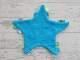 Funnies speendoek knuffeldoek badstof blauw groen ster