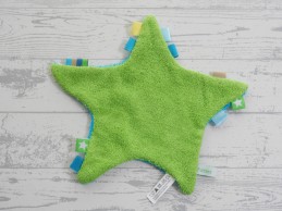 Funnies speendoek knuffeldoek badstof blauw groen ster
