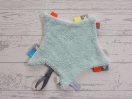 Funnies speendoek knuffeldoek badstof mint wit ster