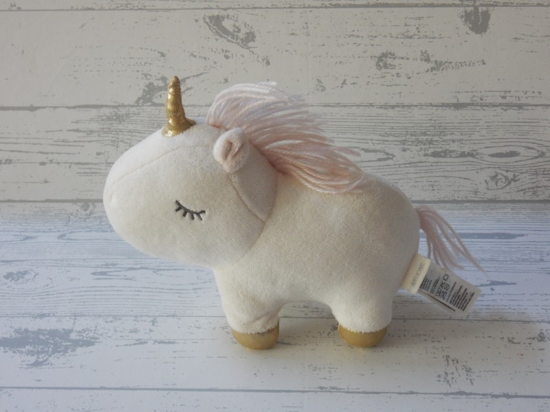 H&M Home knuffel velours wit roze goud eenhoorn