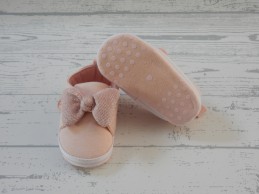 Mothercare baby schoentjes zalm roze glitter strik maat 16