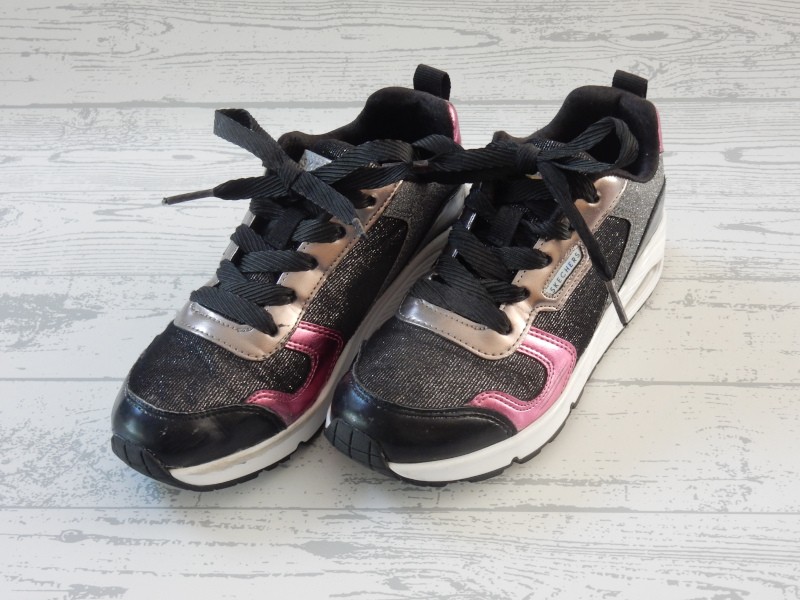 Skechers sneaker laag Uno 310513L-BKMT silver coloured maat 30