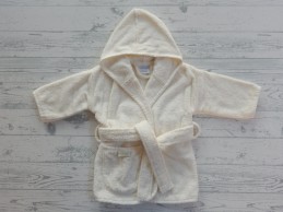 Funnies baby badjas uni line ecru maat 0-12 maanden