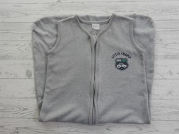 Slaapzak tricot grijs groen donkerblauw Little Champ maat 80-90 cm