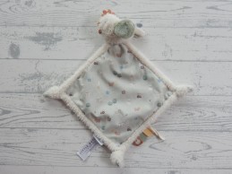 Little Dutch Tiamo knuffeldoek velours wit groen Little Farm kip