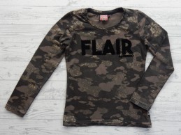 Vingino longsleeve legergroen zwart goud glitter Josanne maat 128