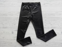 Legging kinder nepleer imitatieleer zwart maat 128