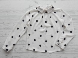 Looxs Revolution blouse wit zwart stippen maat 122-128