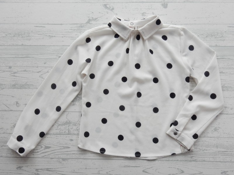 Looxs Revolution blouse wit zwart stippen maat 122-128