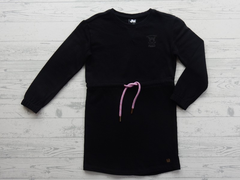 JM Shoeby jurk sweatstof zwart Chloe maat 122-128