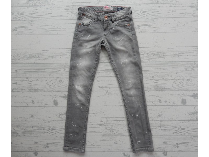 Vingino jeans spijkerbroek grijs skinny Aiace maat 128