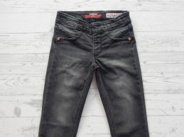 Vingino jeans spijkerbroek donkergrijs jegging flare Briona maat 128
