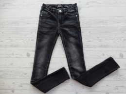 Indian blue jeans spijkerbroek dark grey flex skinny fit Jill maat 140