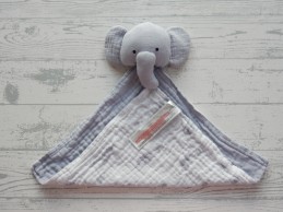 Primark Baby knuffeldoek ruit katoen lila wit Olifant