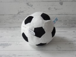 VIB pluche knuffel velours wit zwart voetbal My first Ball