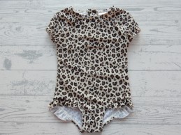 Prenatal zwempak taupe brown animal print maat 62-68