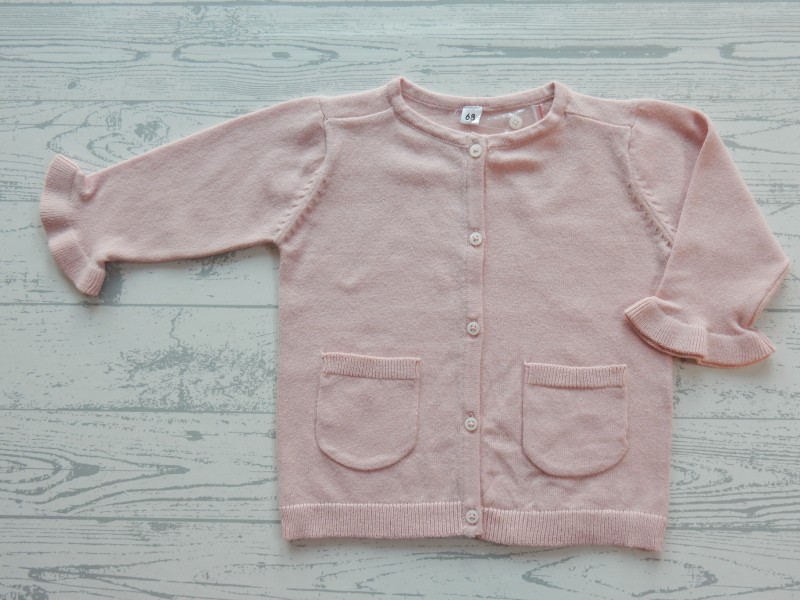 Babyvest gebreid roze maat 68