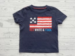 Carter's t-shirt donkerblauw rood wit Red White & Cool maat 68