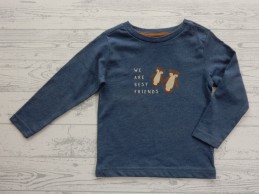 Longsleeve blauw bruin Best Friends otters maat 86