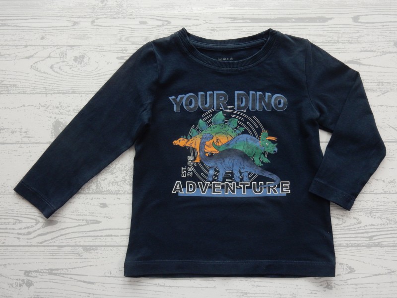 Name it longsleeve donkerblauw Dino Adventure NMModirg maat 86