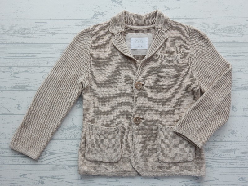 Zara kids knitwear vest gebreid beige maat 122