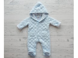 Little Me overall onesie tricot lichtblauw hondje maat 68-74