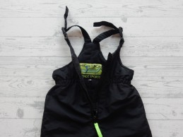 Frendz sports skibroek sneeuwbroek zwart lime groen maat 80