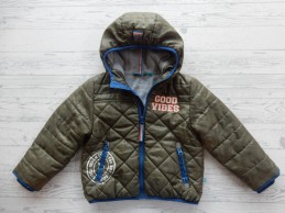 Lief! Lifestyle winterjas groen blauw Good Vibes maat 92