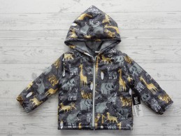 Mick Mack tussenjas fleece donkergrijs jungle maat 80-86