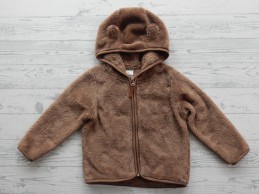 H&M vest jas capuchonvest teddy bruin maat 86