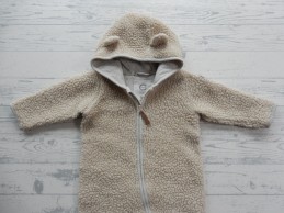 C mini Cubus AS teddy overall onesie baby licht beige grijs maat 68
