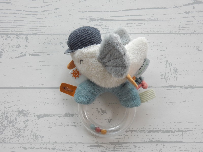 Little Dutch Tiamo ringrammelaar velours Sailor's Bay meeuw