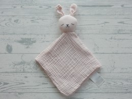 H&M Home knuffeldoek mousseline katoen lichtroze konijn