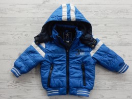 Baby Blue winterjas blauw wit donkerblauw 3rd Way maat 68-74