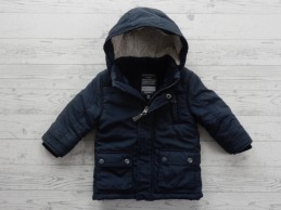 Babyface winterjas parka fleece donkerblauw maat 74