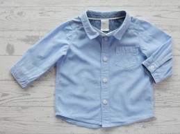 H&M katoenen overhemd blouse blauw maat 86