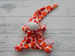 Tiamo de Kandeel lappenpopje velours oranje rood gevlekt