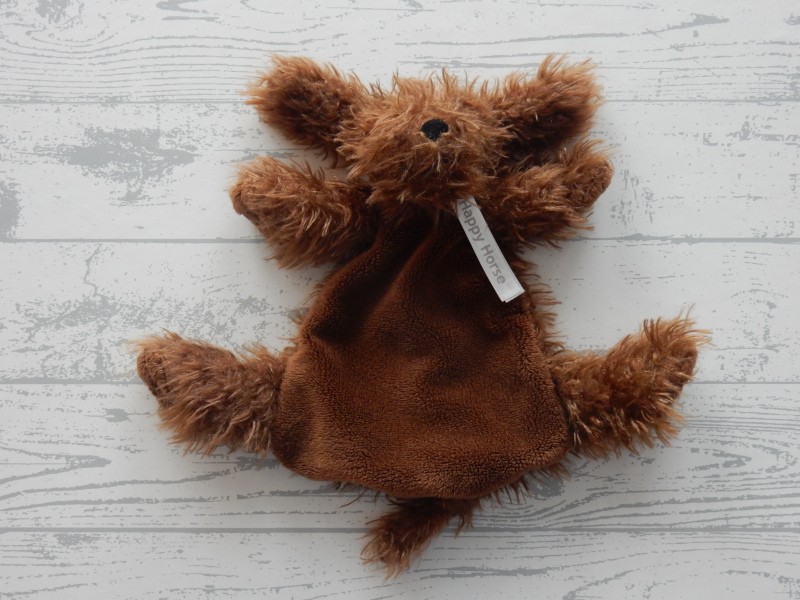 Happy Horse knuffeldoek velours bruin hond Labradoodle Larry