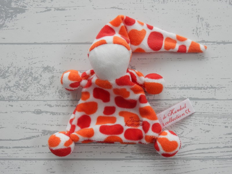 Tiamo de Kandeel lappenpopje rood oranje gevlekt