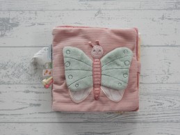 Little Dutch activiteitenboekje velours katoen roze Flowers & Butterflies