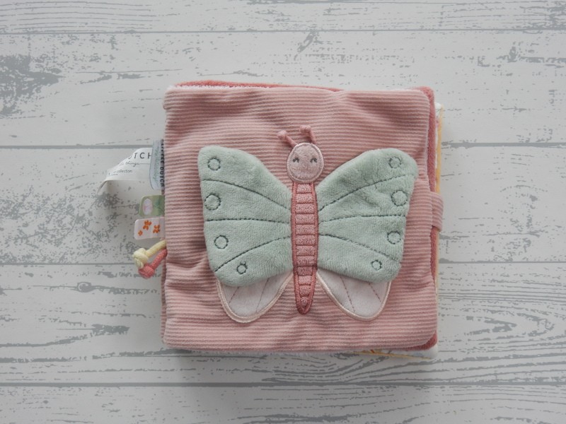 Little Dutch activiteitenboekje velours katoen roze Flowers & Butterflies