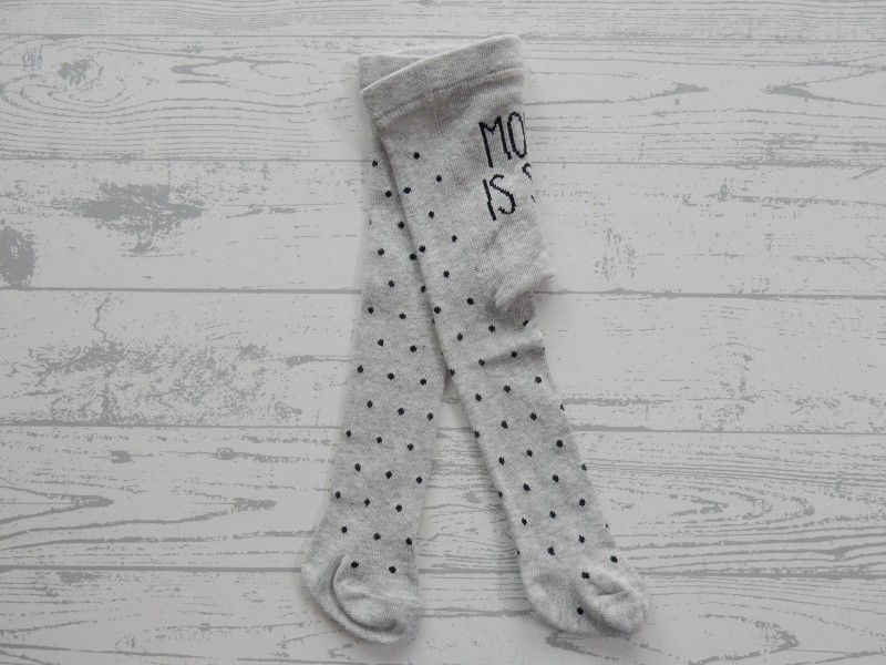 Hema baby maillot lichtgrijs zwart stipjes Mommy is Sweet maat 56