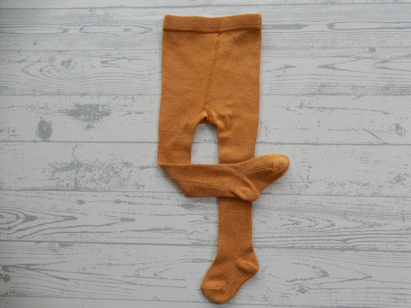 Hema baby maillot rib oker geel maat 74