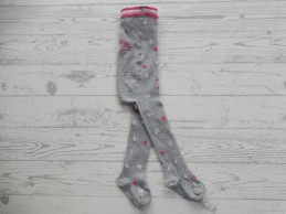 Tommy Hilfiger baby maillot grijs melange roze letters maat 74-80