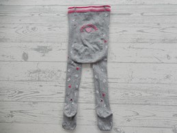 Tommy Hilfiger baby maillot grijs melange roze letters maat 74-80